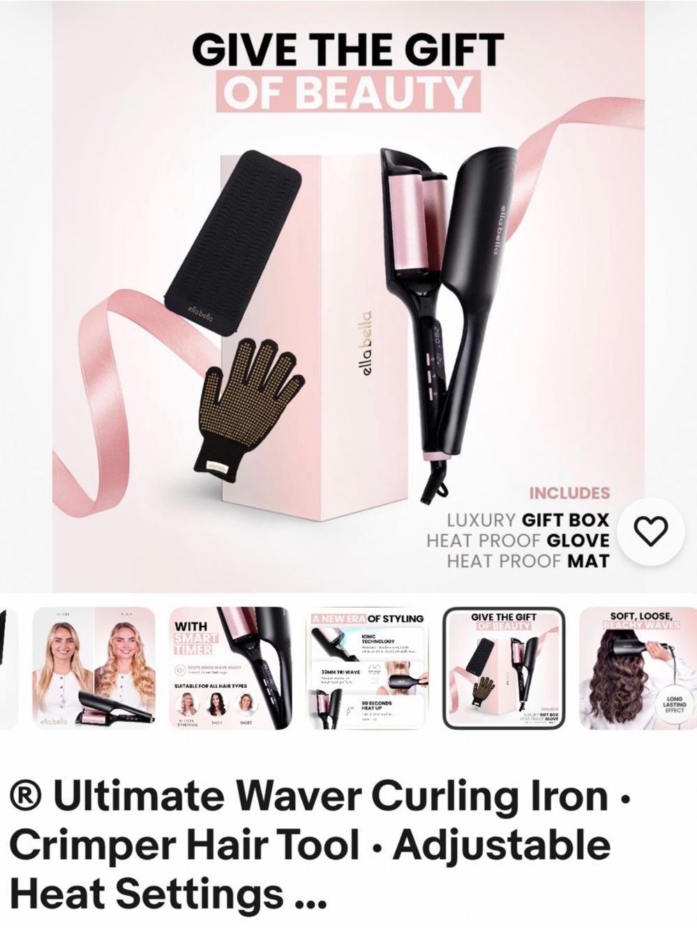 Compact Black and Rose Gold Mini Hair Straightener